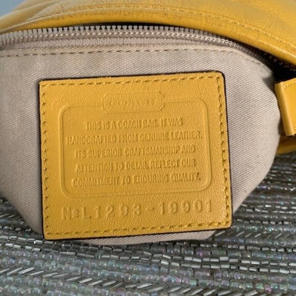 Coach Legacy Mini Duffle in Sunflower Yellow with Signature Leather Tassels - Picture 2 of 8